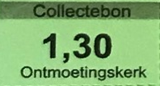 Collectebonnen in coupures van € 1,30