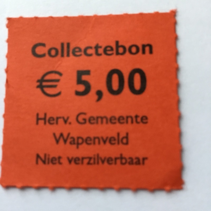 Collectebonnen € 5,00 (20 stuks € 100,00)
