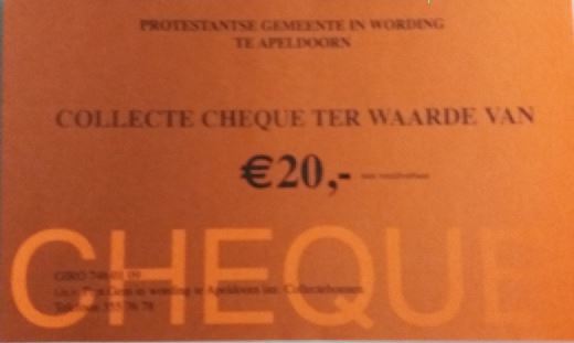 Collecte cheque € 20,00
