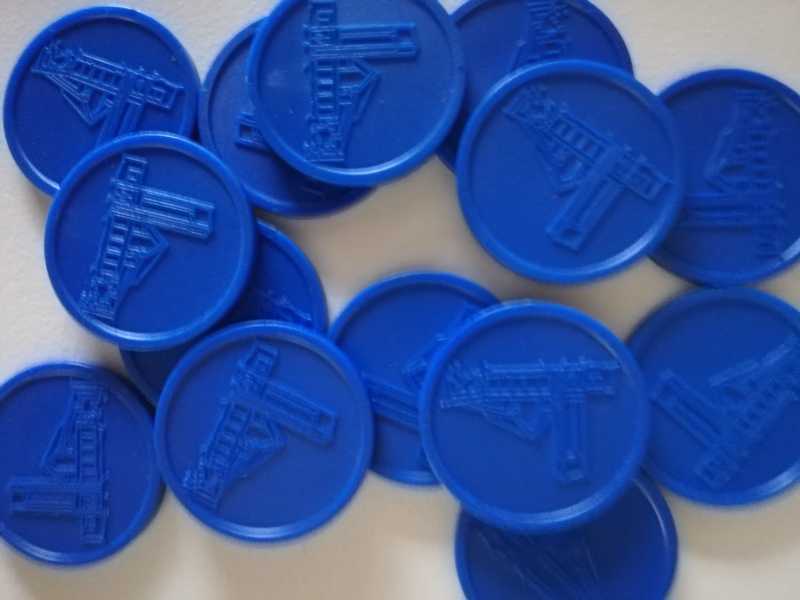 Blauwe collectemunten (40 st)