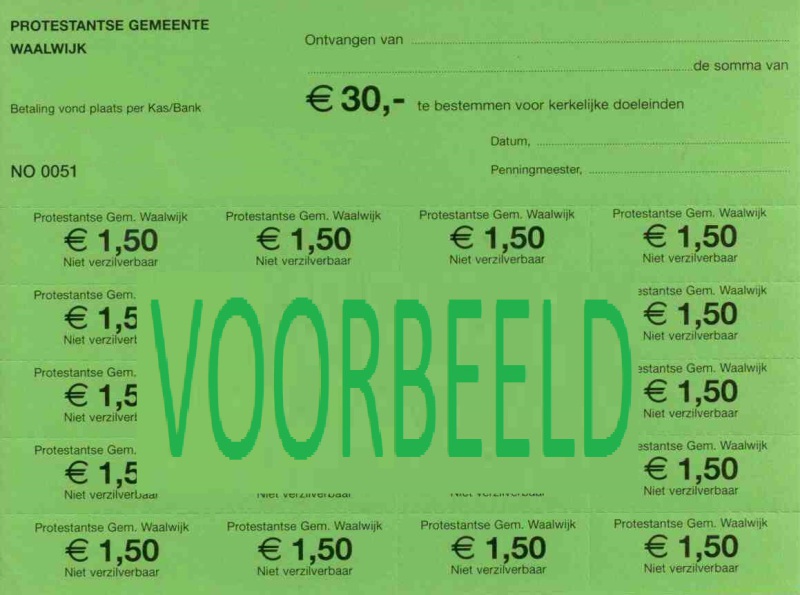 Collectebonnen € 1,50